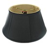 Upgradelights Black with Gold Lining Shantung Silk 16 Inch Bouillotte
