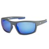 Caterpillar Men's Motor Polarized Sunglasses Rectangular, Matte Solid Gray, 62