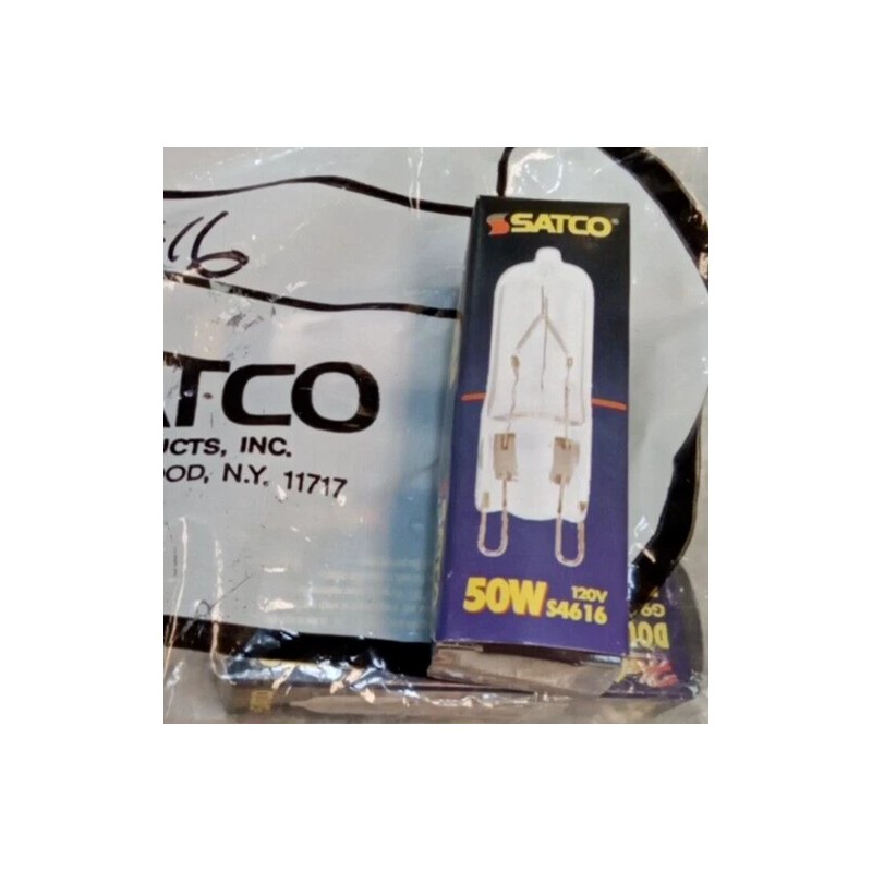 Satco S4616 /50W 120V G9 BASE/JCD Clear Bulb/DOUBLE LOOP (L47LOBY