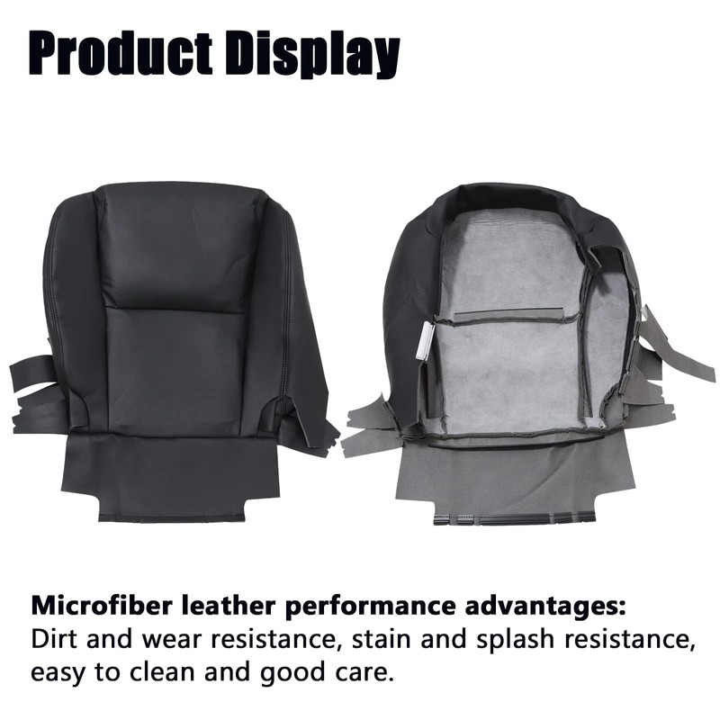 SecosAutoparts Front Driver Side Bottom Perforated Microfiber Leather Replacement Seat