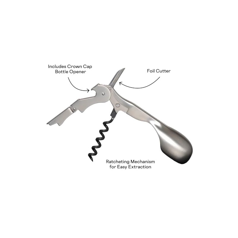 Corkcicle Wine Key - Bartender Multi Tool With Corkscrew, Bottle