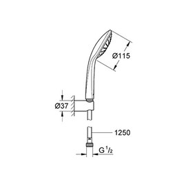 GROHE 27354000 Euphoria 110 Mono Wall Holder Set