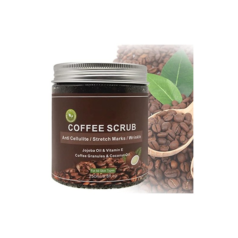 Exfoliante Corporal con Sal y café - Exfoliante Grano café,