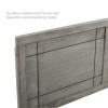 Pemberly Row Queen Modern Rubberwood and MDF Headboard in Gray