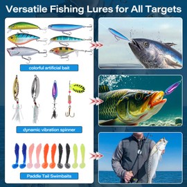Fishing Tackle Box with Fishing Lures,Fishing Gifts for Men