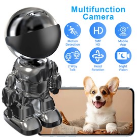 DYPCO Indoor Camera 2K 5G/2.4Ghz WiFi Home Security, Baby/Pet/Robot Camera with Phone App Motion Detection, Color Night Vision, Siren Alarm, Two-Way Talk, Human Detection