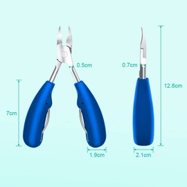 URAQT Toenail Clippers, Precision Nail Clippers Toenail Cutter for Thick Nails, Heavy Duty Stainless Steel Cuticle Scissors Nail Nippers, Ingrown Thick Toenails Scissor with Protective Cover