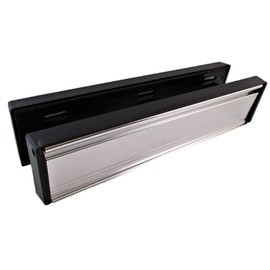 Haven Heritage ® 12" 300mm Letterbox with Letterbox Draft excluder Internal Designed for Wooden Doors. (Chrome)