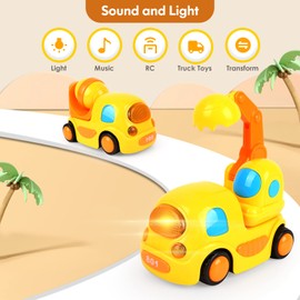 kramow Remote Control Car Toy for 2-3 Year Old Boys, RC Car for Toddlers, Music and Lights toddler Toy, Toy Car, Birthday for Kids