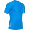HUGE SPORTS Men's Splice Sun Protection Rash Guard Short Sleeves(Blue