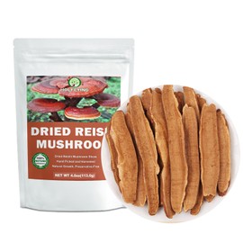 Dried Whole Reishi Mushroom - 2.8 oz, All-Natural Reishi Mushrooms for Cooking, Soup, Tea and Vegan Recipes, No Additives, No GMO