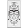 Tribal African Mask - Coloring Canvas For Adults, Stretched primed