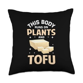 Vegan Vegetarian Design for a Tofu Lover Throw Pillow