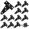 Murtenze 12Pack 2 Inch Black T-Strap Shed Hinge,Barn Door Hinges