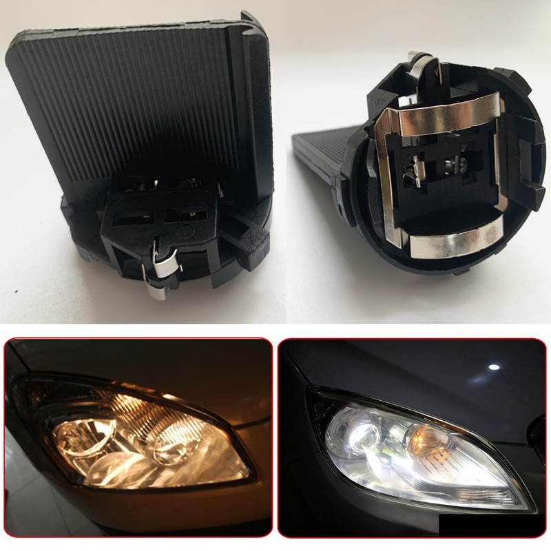Paifeancodill 2Pcs H7 Headlight Bulb Socket Replacement 5K0941109 A9068260282 Compatible