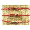 trendy Red String Bracelet Cross Golden Religious Adjustable Knot 6-10in