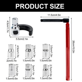 Fonyet Set of 7 Stand Tap Wrench 8-14 mm Tap Wrench Multifunctional Tap Key for Sink Toilet Bowl Bathroom Kitchen