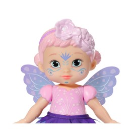BABY born 833780 Storybook Fairy Violet 18 cm Fairy Doll with Fluttering Wings, Colour Changing Tattoo, Fairy Light, Wand Backdrop and Picture Book