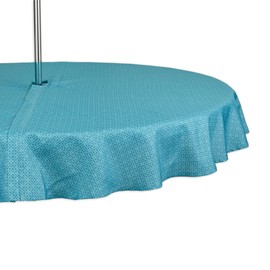 DII Outdoor Tabletop Collection - Mantel con Cremallera, Redondo, 60 Pulgadas, Color Azul
