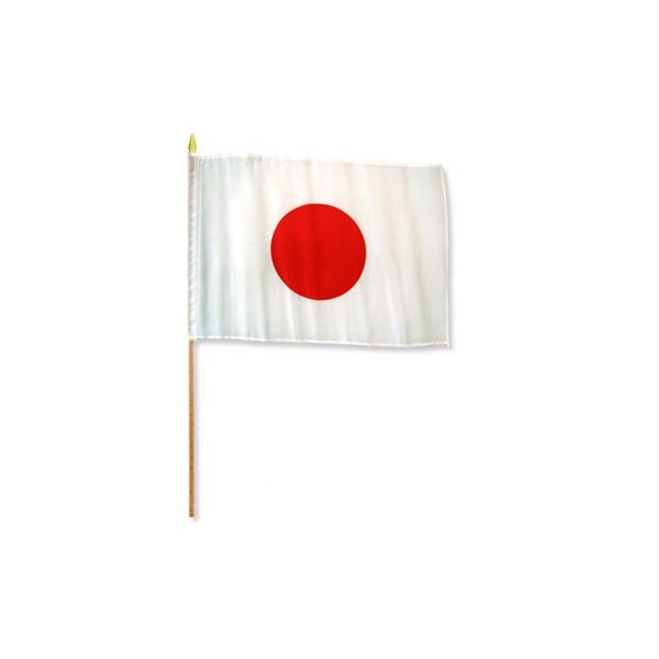 Flags Importer STI-Japan Dozen 12x18” Stick Flags, Multicolor