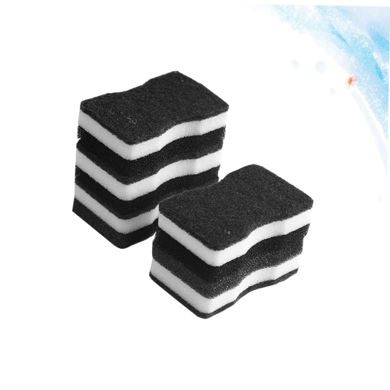 OHPHCALL 2sets Black Dish Wash Sponge Kitchen Cleaning Sponge Pad