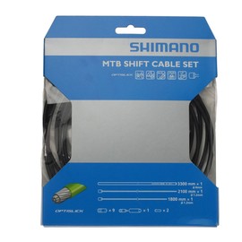 Shimano MTB Optislick Derailleur Cable and Housing Set, Black