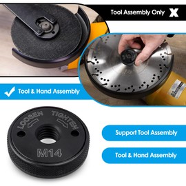 Pack of 2 Quick Release Nuts for Angle Grinder, Black Angle Grinder, Quick Release Nut, M14 Angle Grinder Quick Release Nut, Angle Grinder Accessories for AEG, Makita, Flex, Black & Decker, Dewalt