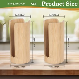 2 PCS Mason Jar Lid Organizer Vertical Mason Jar Lid Storage Bamboo Tumbler Lid Holder Cup Lid Organizer Suitable for Mason Lids/Canning Lids/Bamboo Lids Mason Jar Accessories (2 Regular)