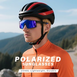 4pcs Polarized Sport Sunglasses Men Cycling Driving Fishing UV Protection Sun Glasses Lightweight Big Frame Mountain Bike Goggles