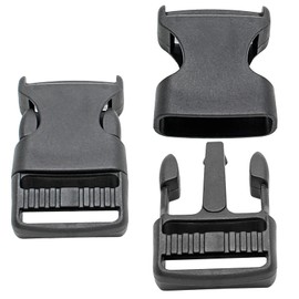 Litoexpe 50 Pieces 1 Inch Quick Side Release Plastic Buckle, Heavy Duty Parachute Replacement Buckle, Dual Adjustable No Sewing Clips Snaps for Backpack Strap Webbing Belt Dog Collars