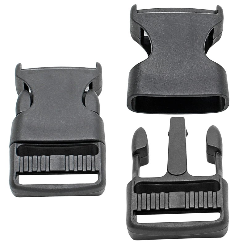 Litoexpe 50 Pieces 1 Inch Quick Side Release Plastic Buckle,