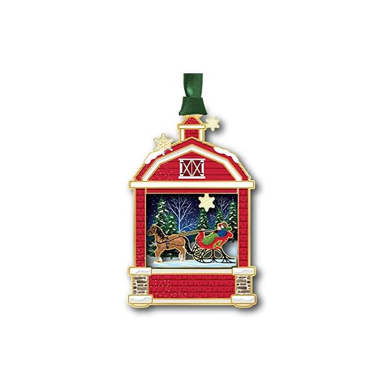 Beacon Design Winterscape Barn Ornament