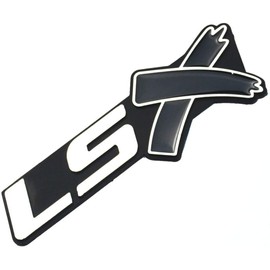 2 pcs LSX Emblem Badge 3D Self-Adhesive Nameplate Sticker Replacement for Camaro Corvette LS LT ZL SS Chrome Black