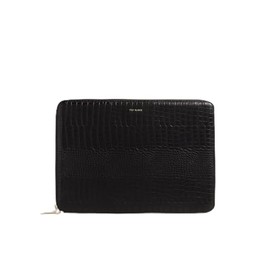 Ted Baker Womens Stila Croc 15 Inch Laptop Pouch Black One Size
