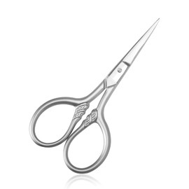 Small Nose Hair Scissors, Facial Hair Mini Grooming Scissors for Men Women, Stainless Steel Trimming Pointed Scissor for Eyebrows, for Facial Hair, Eyebrow, Eyelash, Beard, Moustache, 3.5inch