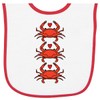 inktastic Crab Lover Baby Terry Cloth Bib White and Red