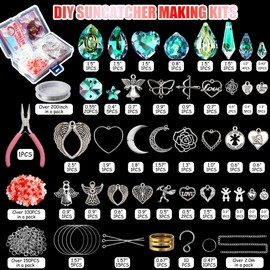DIY Suncatcher Kit 500PCS Valentine's Day Suncatchers Craft Kits Heart Suncatcher Ornaments DIY Window Art Sun Catchers for Valentine's Day Adults Home Wedding Garden Decor Favors Gift (Love Shape)