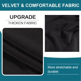 GAMUKAI 2 Pack Bar Stool Covers – Stretchable Round Seat Covers with Elastic Hem, Washable Slipcovers for Bar Stools (Fits Diameter 16"-18") (Black, X-Large)