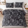 JANZAA Comforter Set Queen Comforter Set,3 PCS Floral Comforter Set