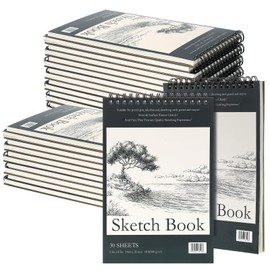 20 Pcs 5.5'' x 8.5'' Top Spiral Bound Sketch Pad 30 Sheet Each(68lb/100gsm), Sketching Drawing Pad Artist Sketch Pad Kids Drawing Paper Art Sketchbook for Charcoal Graphite Painting
