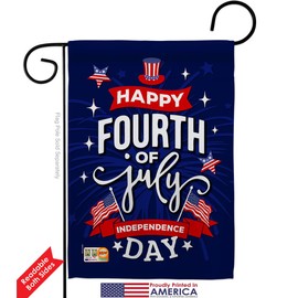 USA Decoration Fourth of July Garden Flag Patriotic Independence Day Fireworks BBQ United State American House Decoration Banner Small Yard Gift Double-Sided, 13"x 18.5", Thick Fabric