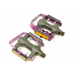 9/16" FIXIE ATB MOUNTAIN BIKE PURPLE PEDALS LOW PROFILE ALLOY CAGE RESIN BODY