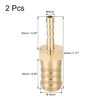 sourcing map Straight Brass Barb Fitting Reducer, Fit Hose ID
