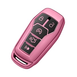 Tukellen for Ford Key Fob Cover Premium Soft Full Protection Key Case Shell Compatible with 2013-2016 Ford Fusion 2015-2017 Ford Mustang F-150 Explorer(Pink)
