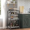 TUTOTAK Bar Cart, Home Bar Serving Cart, Small Wine Cart