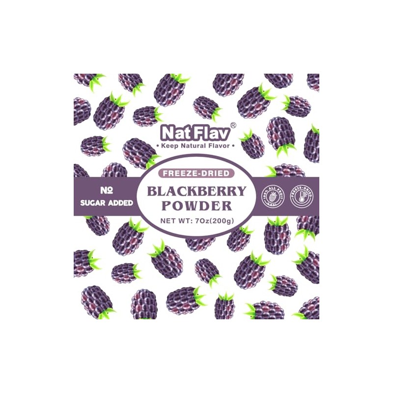 NAT FLAV Freeze Dried Blackberry Powder – 100% Natural, No