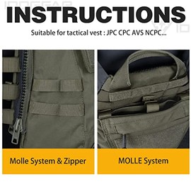 IDOGEAR Tactical Zip-on Panel Pouch Military Backpack Vest Accessory Bag for CPC AVS JPC2.0