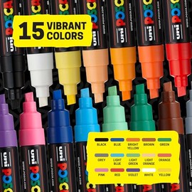 posca Uni-Ball uni POSCA PC-8K, 15 pcs - Marcador (15 pcs)