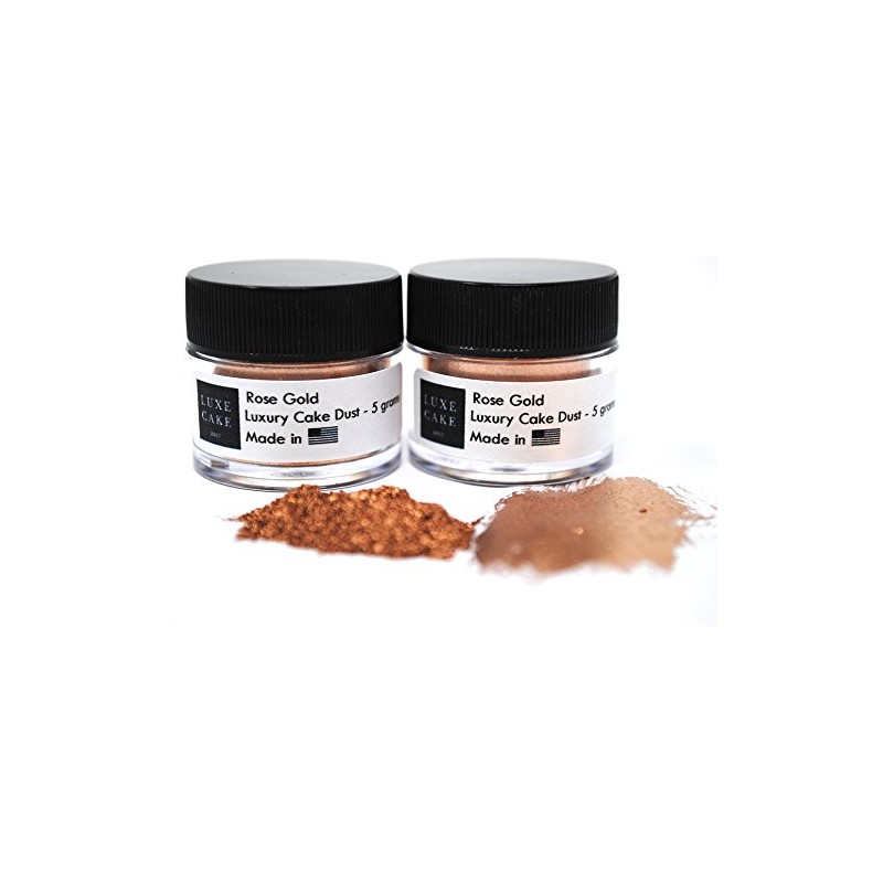 (2 pack) Rose Gold Luxury Cake Dust, 10 grams total,