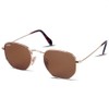DIKLEY Small Square Sunglasses for Men and Women Polygon Glass